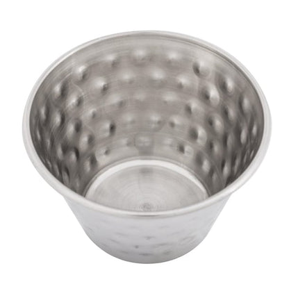 Olympia Hammered Stainless Steel Sauce Cups 115ml (12 Pack) fu290