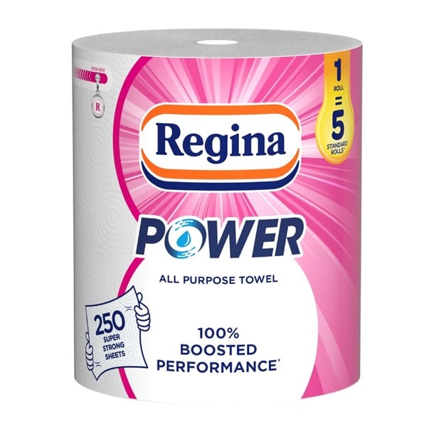 Regina Power All Purpose Kitchen Roll 2Ply (6x1 Rolls Pack) fu298