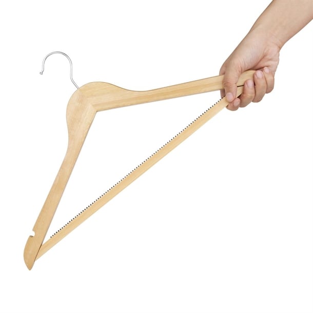 Bolero Natural Wooden Hangers (10 Pack) fu399
