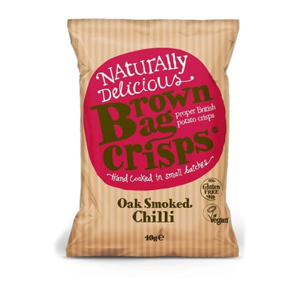 Brown Bag Crisps Oak Smoked Chilli 40g (20 Pack) fu431