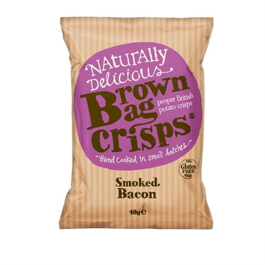 Brown Bag Crisps Smoked Bacon 40g (20 Pack) fu433