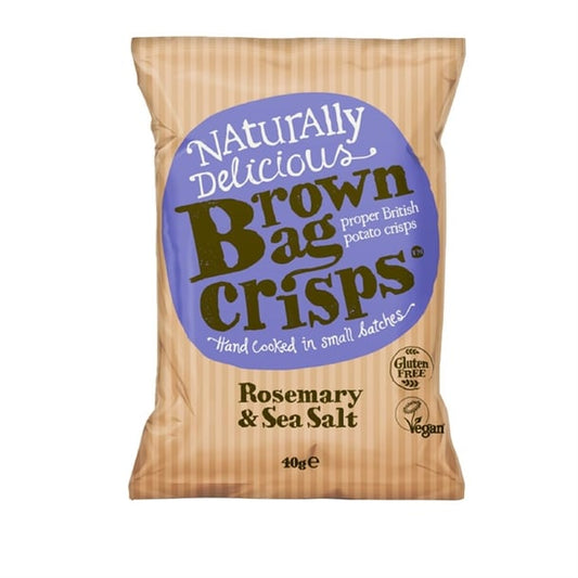 Brown Bag Crisps Rosemary and Sea Salt 40g (20 Pack) fu435