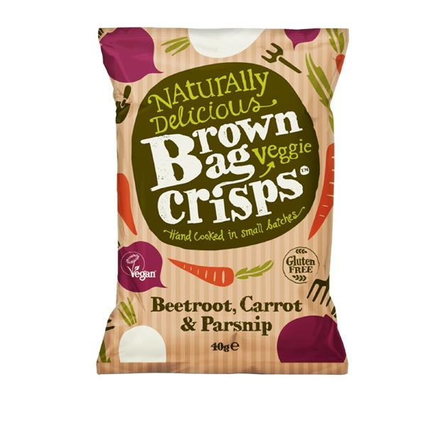 Brown Bag Crisps Lightly Salted Veggie Crisps 40g (15 Pack) fu436