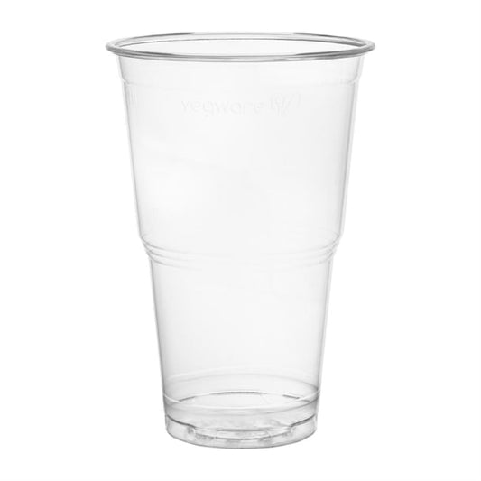 Vegware PLA Pint to Brim Cup UKCA/UKNI/CE-marked 96-Series (1000 Pack) fu456