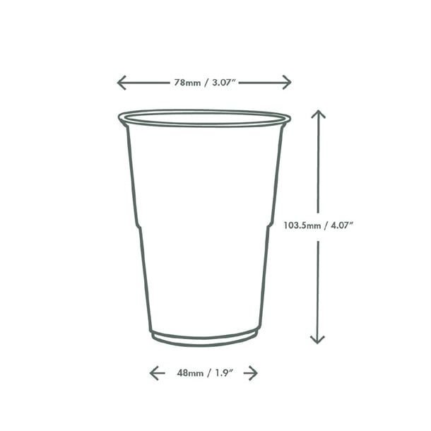 Vegware PLA Half Pint to Brim Cup UKCA/UKNI/CE-marked (2100 Pack) fu457