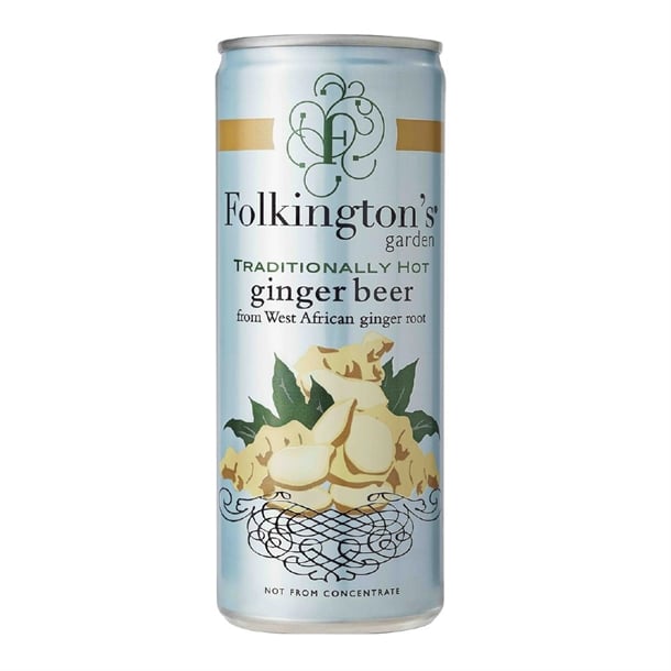 Folkington's Sparkling Drinks Ginger Beer Can 250ml (12 Pack) fu467