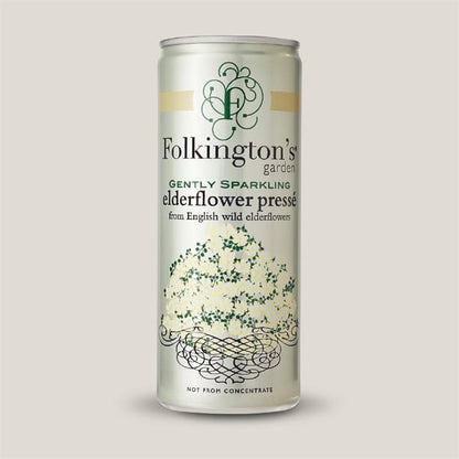 Folkington's Sparkling Drinks Elderflower Can 250ml (12 Pack) fu468