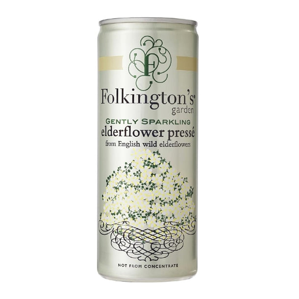 Folkington's Sparkling Drinks Elderflower Can 250ml (12 Pack) fu468
