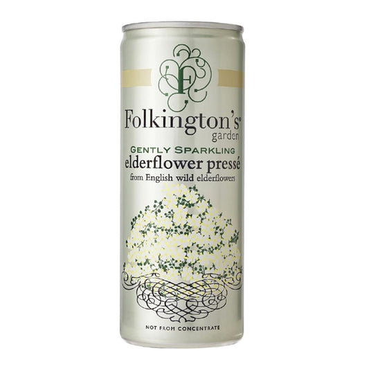 Folkington's Sparkling Drinks Elderflower Can 250ml (12 Pack) fu468