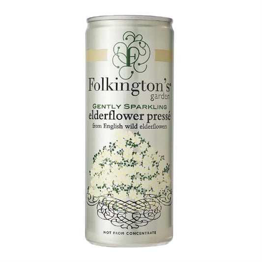 Folkington's Sparkling Drinks Elderflower Can 250ml (12 Pack) fu468