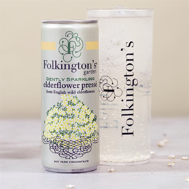 Folkington's Sparkling Drinks Elderflower Can 250ml (12 Pack) fu468