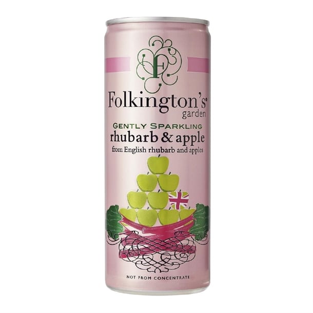Folkington's Sparkling Drinks Rhubarb & Apple Can 250ml (12 Pack) fu469