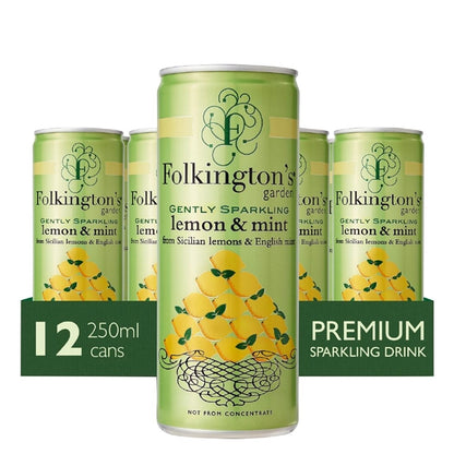 Folkington's Sparkling Drinks Lemon & Mint Can 250ml (12 Pack) fu470
