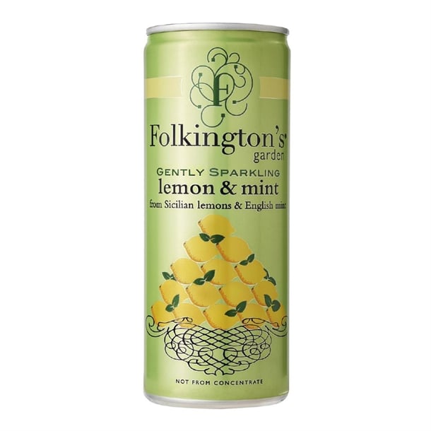 Folkington's Sparkling Drinks Lemon & Mint Can 250ml (12 Pack) fu470