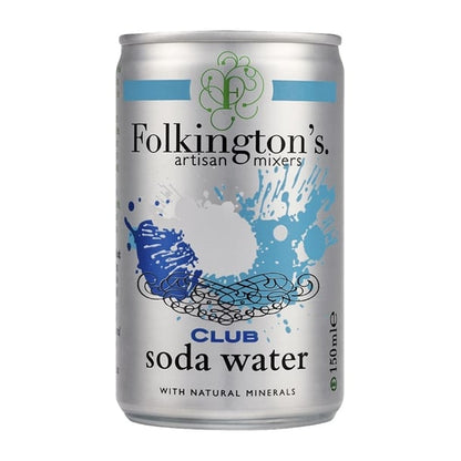 Folkington's Club Soda Can 150ml (24 Pack) fu475
