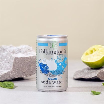 Folkington's Club Soda Can 150ml (24 Pack) fu475
