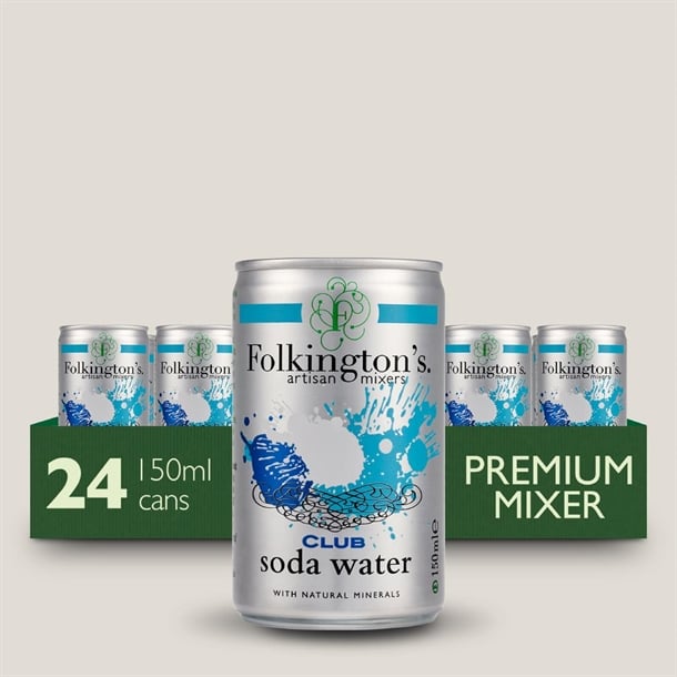 Folkington's Club Soda Can 150ml (24 Pack) fu475
