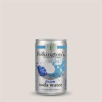 Folkington's Club Soda Can 150ml (24 Pack) fu475