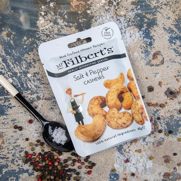 Mr Filbert's Salt & Pepper Cashews 40g (20 Pack) fu479