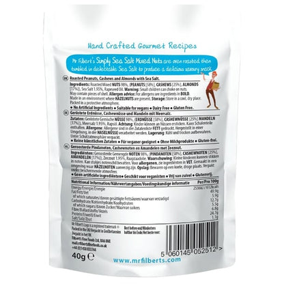 Mr Filbert's Simply Sea Salt Mixed Nuts 40g (20 Pack) fu481
