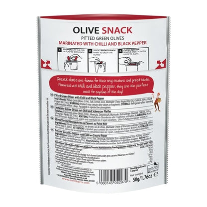 Mr Filbert's Green Olives Chilli & Black Pepper 50g (12 Pack) fu482