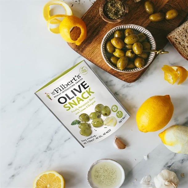 Mr Filbert's Green Olives Lemon & Oregano 50g (12 Pack) fu483
