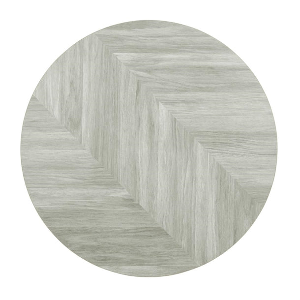 Bolero Pre-Drilled Round Table Top Chevron Design 600mm fu511