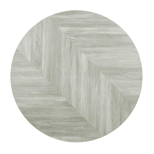 Bolero Pre-Drilled Round Table Top Chevron Design 600mm fu511