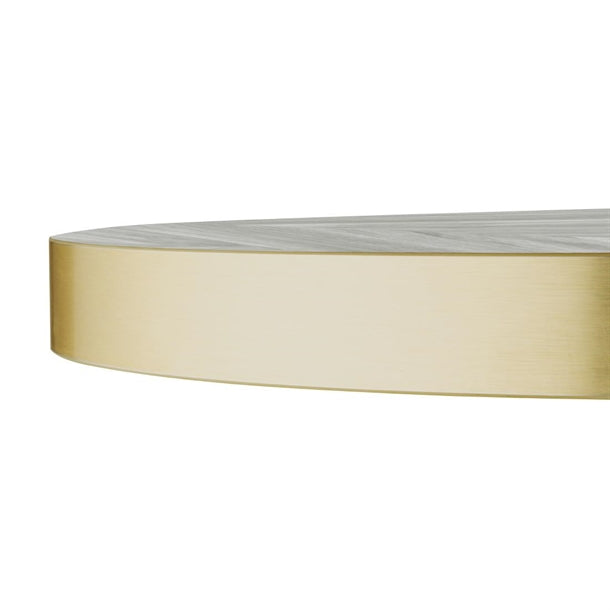 Bolero Pre-Drilled Round Table Top Chevron Design 600mm fu511