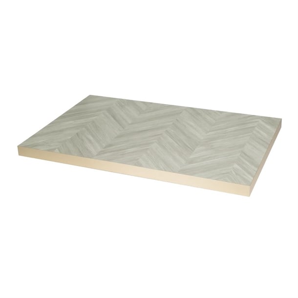 Bolero Rectangular Table Top Chevron Design 1100x 700mm fu513