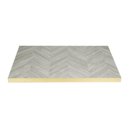 Bolero Rectangular Table Top Chevron Design 1100x 700mm fu513