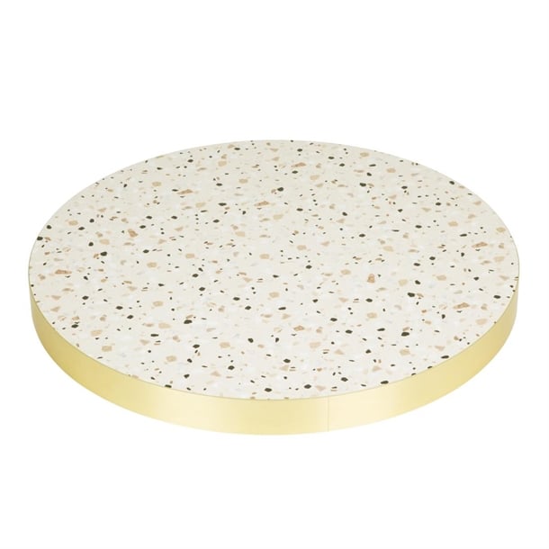 Bolero Terrazzo Style Round Table Top 600mm fu518