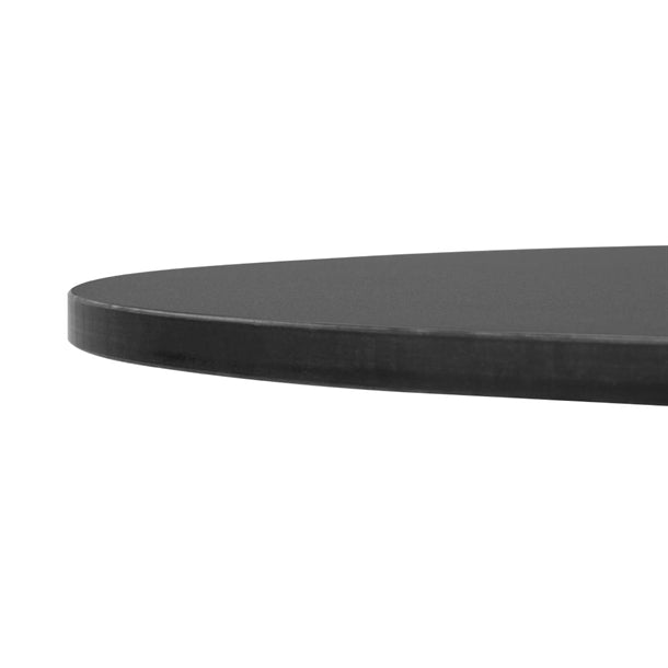 Bolero Matte Black Round Outdoor Table Top 600mm fu531