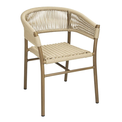 Bolero Florence Natural Rope Twist Wicker Chairs (2 Pack) fu532