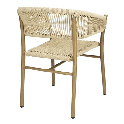 Bolero Florence Natural Rope Twist Wicker Chairs (2 Pack) fu532