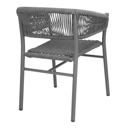 Bolero Florence Grey Mix Rope Twist Wicker Chairs (2 Pack) fu533