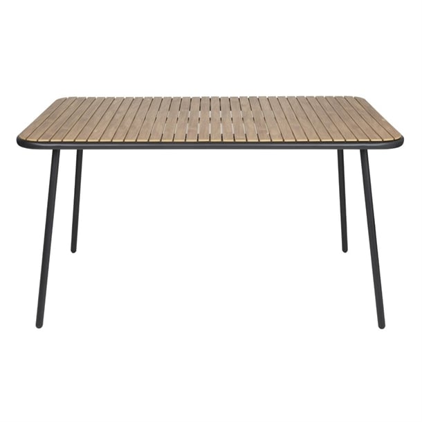 Bolero Santorini Rectangular Table Wood Effect 1400mm fu536
