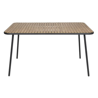 Bolero Santorini Rectangular Table Wood Effect 1400mm fu536