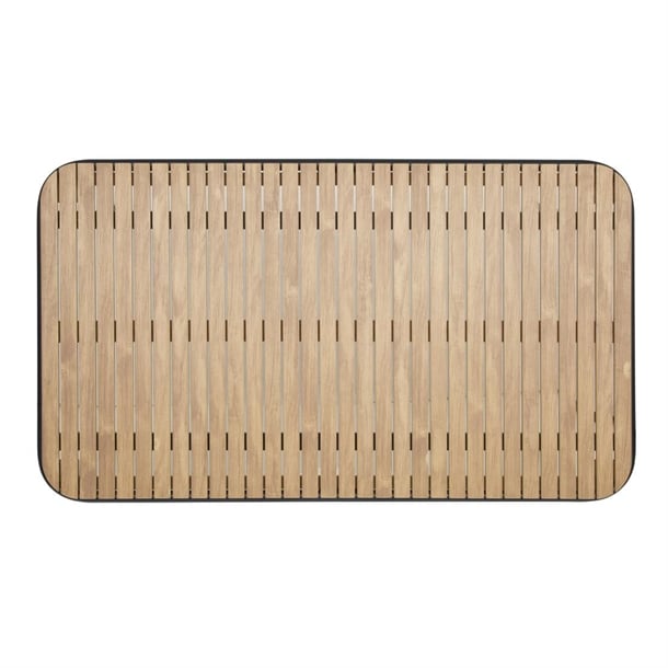 Bolero Santorini Rectangular Table Wood Effect 1400mm fu536