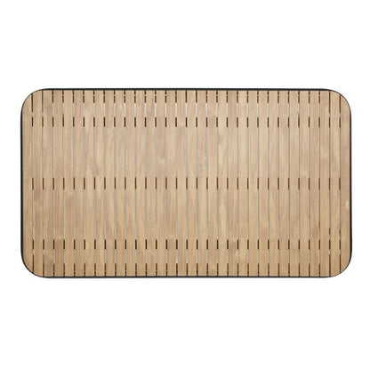 Bolero Santorini Rectangular Table Wood Effect 1400mm fu536