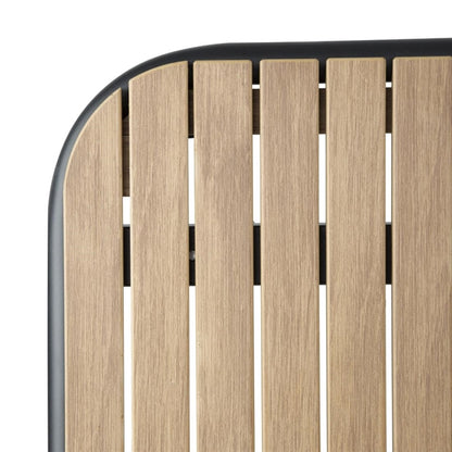 Bolero Santorini Rectangular Table Wood Effect 1400mm fu536