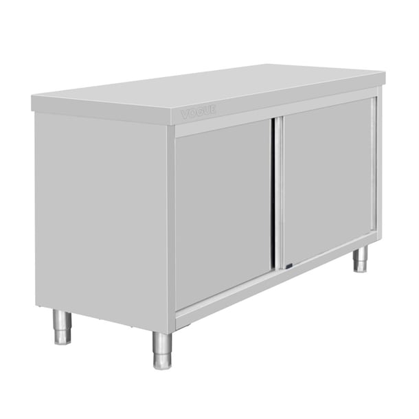 Vogue Standing Floor Cupboard Stainless Steel 900x1500x600mm fu586