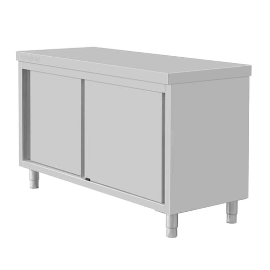Vogue Standing Floor Cupboard Stainless Steel 900x1500x600mm fu586