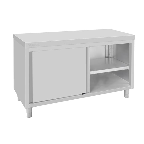 Vogue Standing Floor Cupboard Stainless Steel 900x1500x600mm fu586