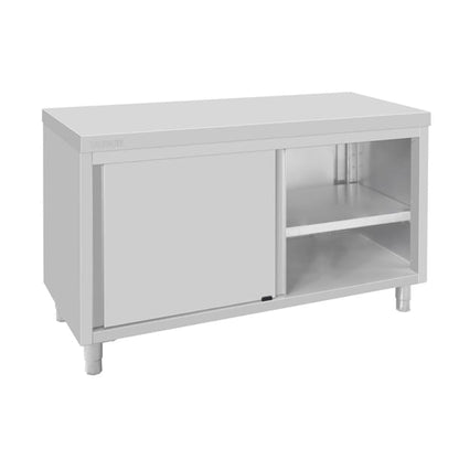 Vogue Standing Floor Cupboard Stainless Steel 900x1500x600mm fu586