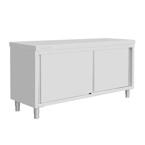 Vogue Standing Floor Cupboard Stainless Steel 900x1800x600mm fu587