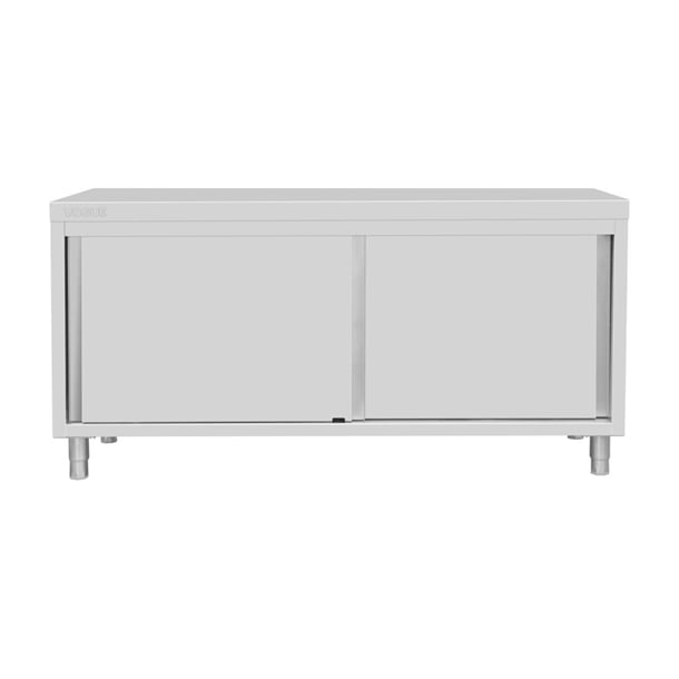 Vogue Standing Floor Cupboard Stainless Steel 900x1800x600mm fu587