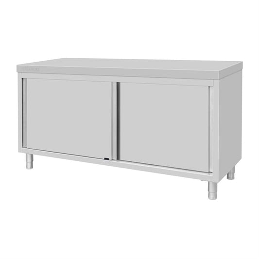 Vogue Standing Floor Cupboard Stainless Steel 900x1800x600mm fu587