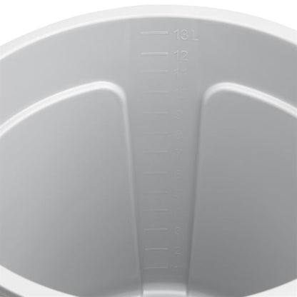 Jantex Grey Graduated Bucket with Pouring Lip 14ltr fu589