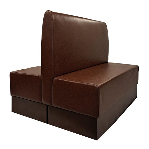 Double Booth in Bison Espresso Vinyl fu641